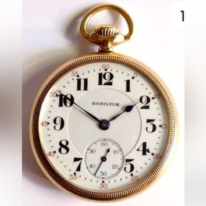 Rare 106yr. Antique Highgrade Railroad Approve Hamilton Doublesunk Pocket Watch!